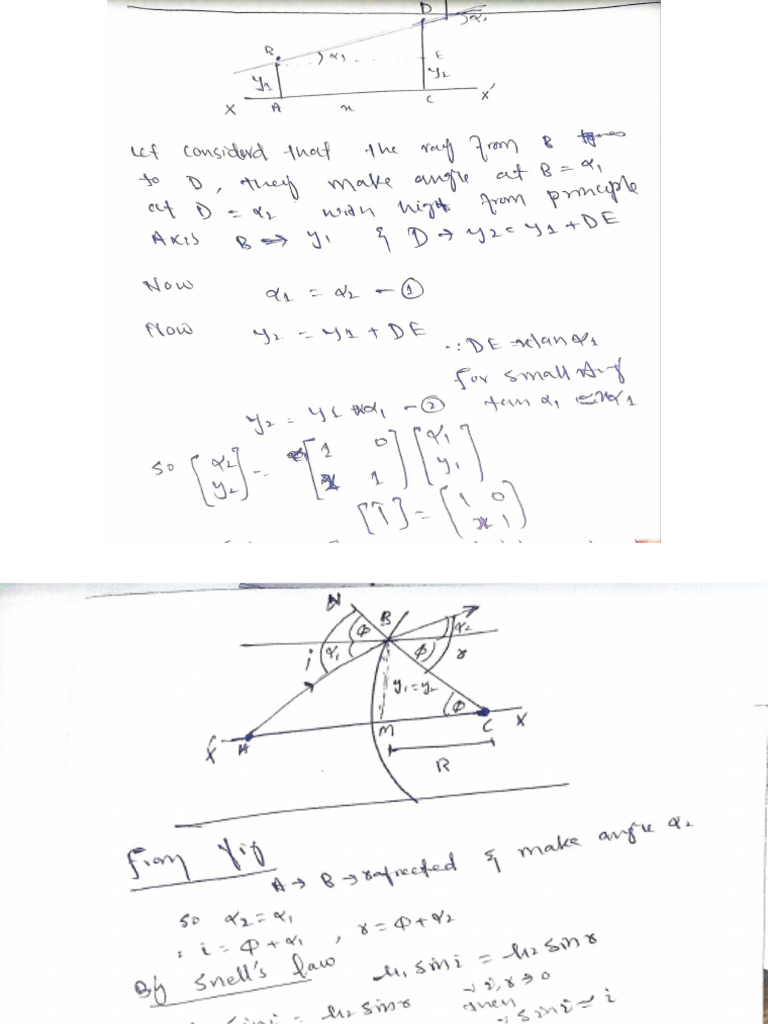 Matrix Method of Optics | PDF