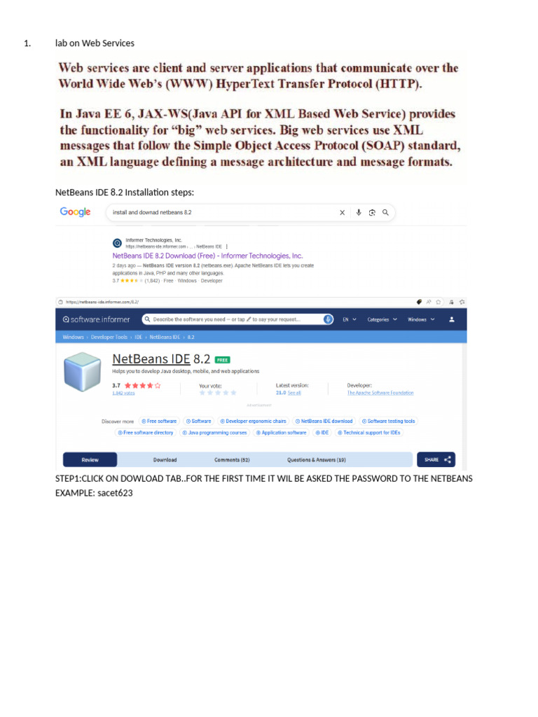 Lab On Web Services | PDF