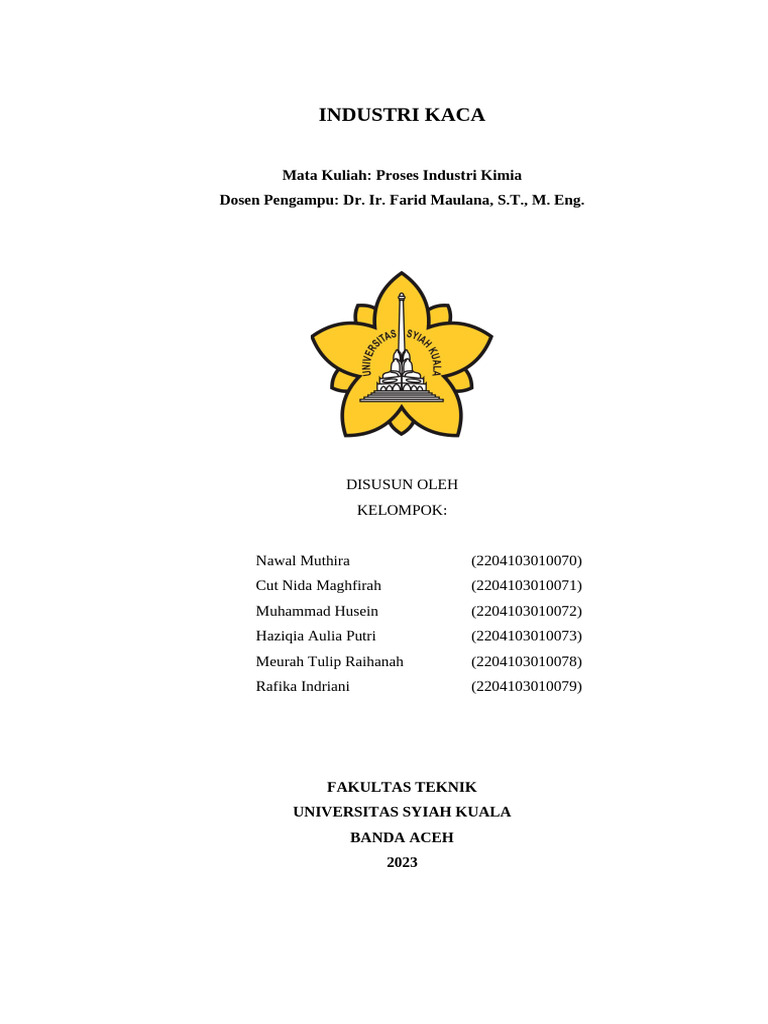 Paper Industri Kaca | PDF