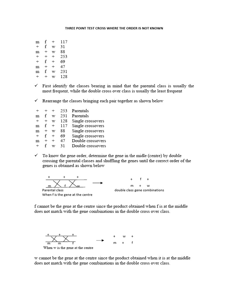 Three Point Test Cross Where The Order Is Not Know - 251219 - 071636 ...