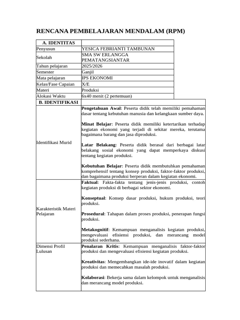 RPM (Produksi) | PDF