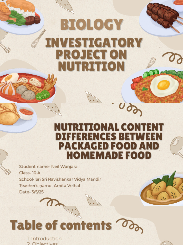Biology Nutrition Project | PDF | Nutrition Facts Label | Foods