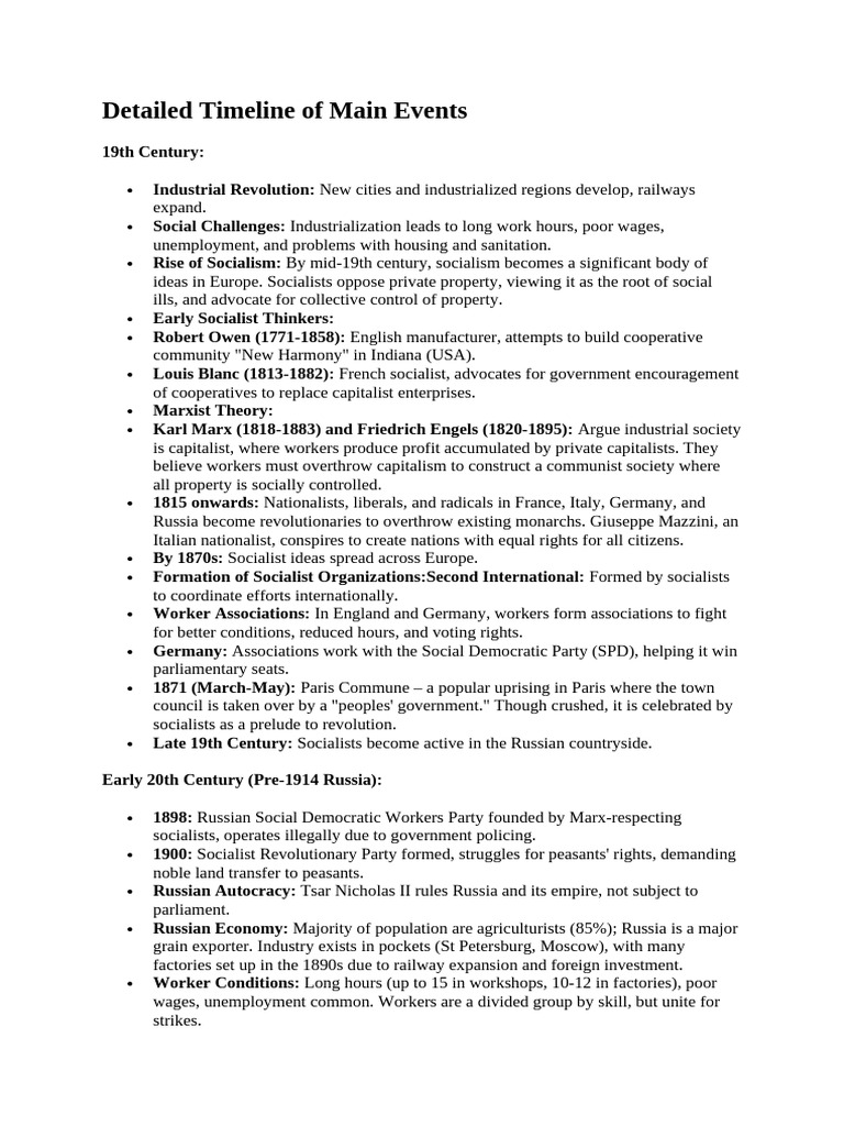 Russian Revolution Timeline | PDF | Bolsheviks | Vladimir Lenin