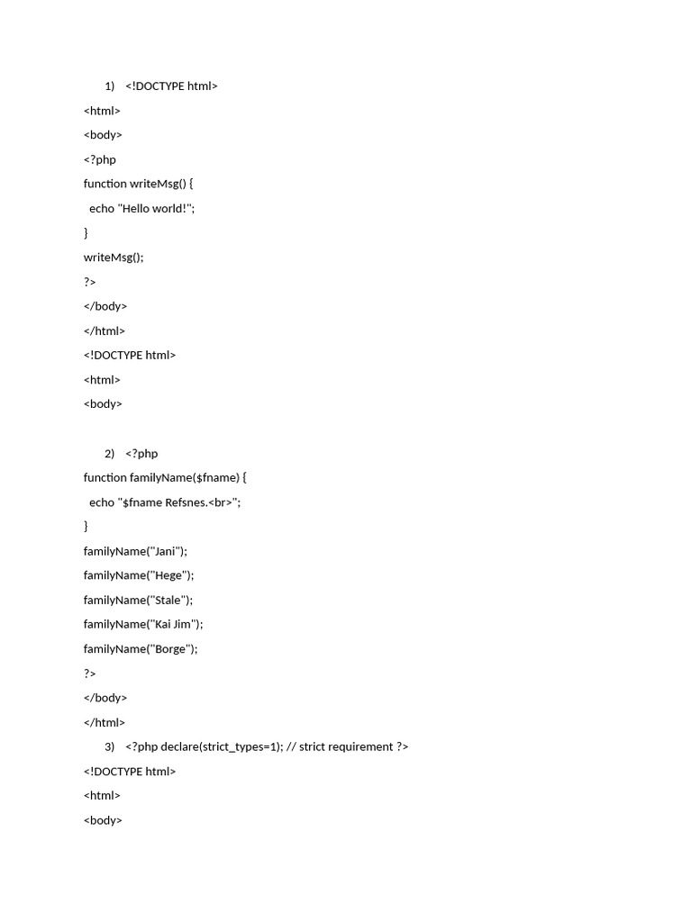 Function in PHP | PDF