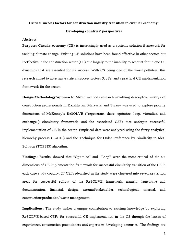 CSF Circularity Accepted | PDF | Sustainability | Waste Management