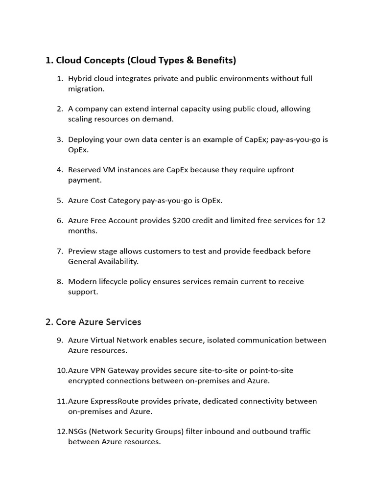 AZURE-notes-exam - Docx Bvmhjrtyuiojhgfdsfghjk | PDF | Cloud Computing ...
