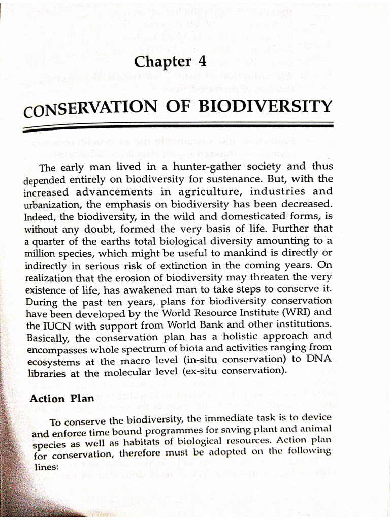 Conservation of Biodiversity | PDF