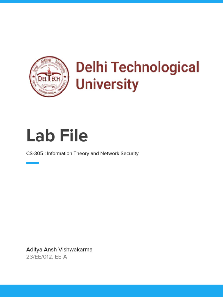 CS-305 - INS LAB File | PDF | Encryption | Cipher