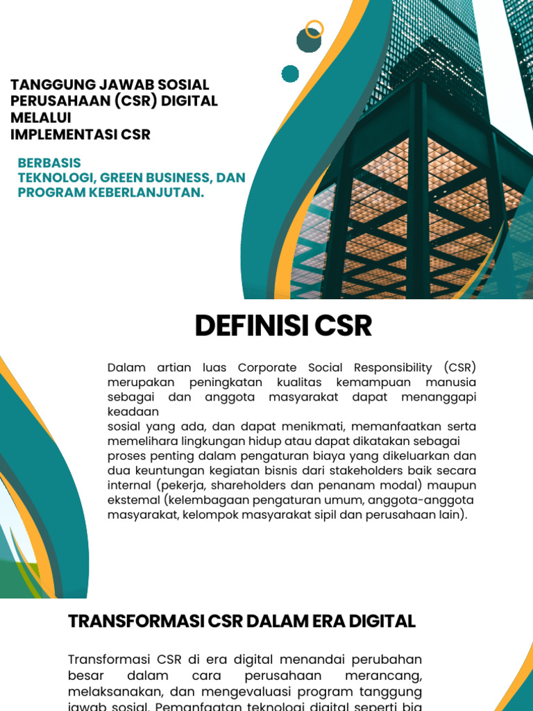 Tanggung Jawab Sosial Perusahaan (CSR) Digital Melalui Implementasi CSR ...