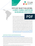 SPOTLIGHT ON PUBLICATIONS: Climate Change Adaptation in Mountain Ecosystems 