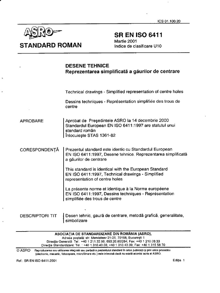 SR en Iso 6411 | PDF