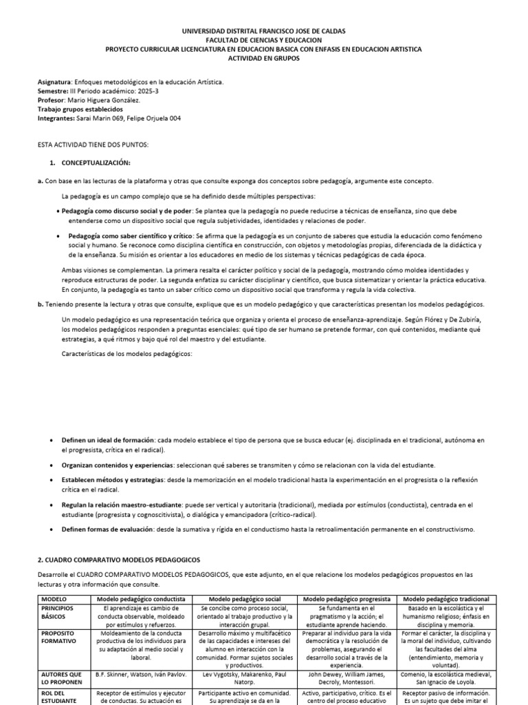 Pedagogía y Modelos Pedagogicos | PDF | Aprendizaje | Pedagogía