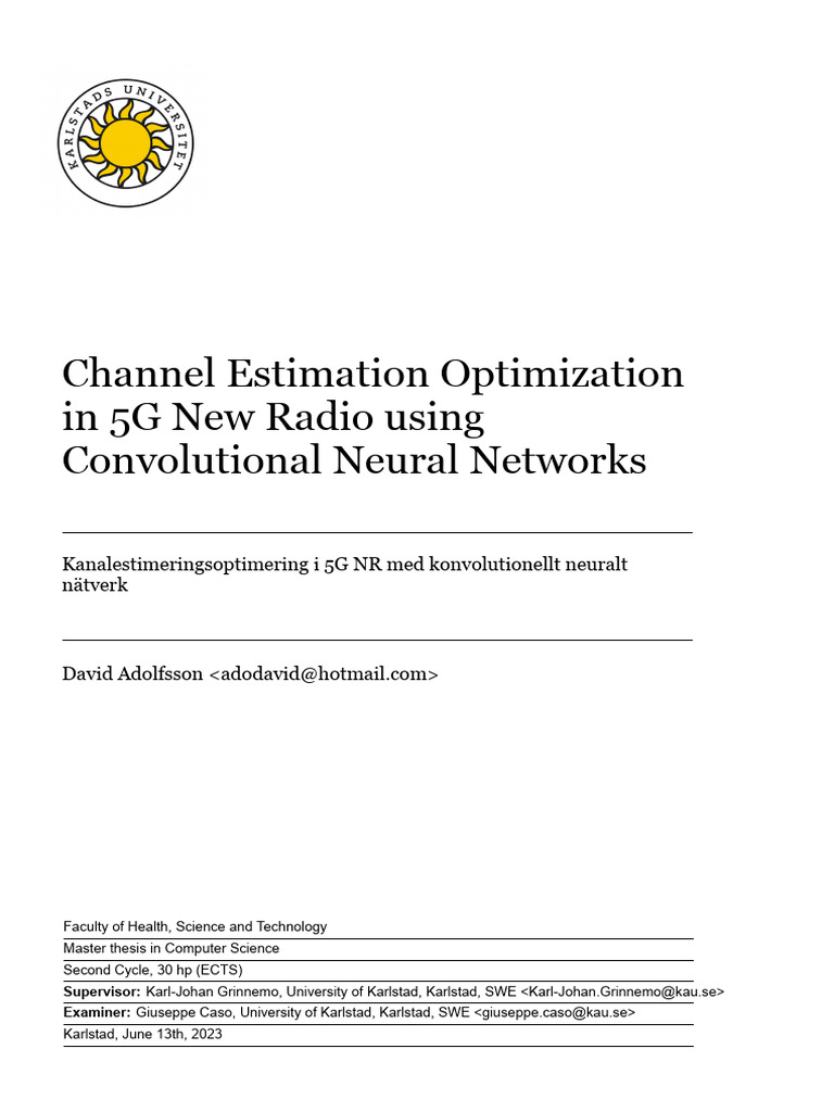 Channel Estimations | PDF | Machine Learning | Deep Learning