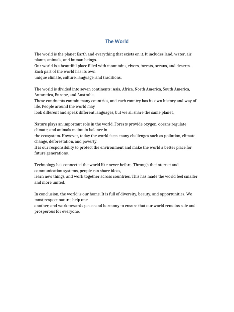 The World | PDF