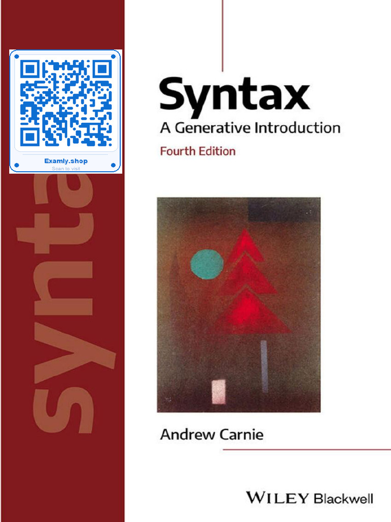 Textbook Syntax A Generative Introduction 4th Edition by Andrew Carnie - Examly - Shop | PDF ...
