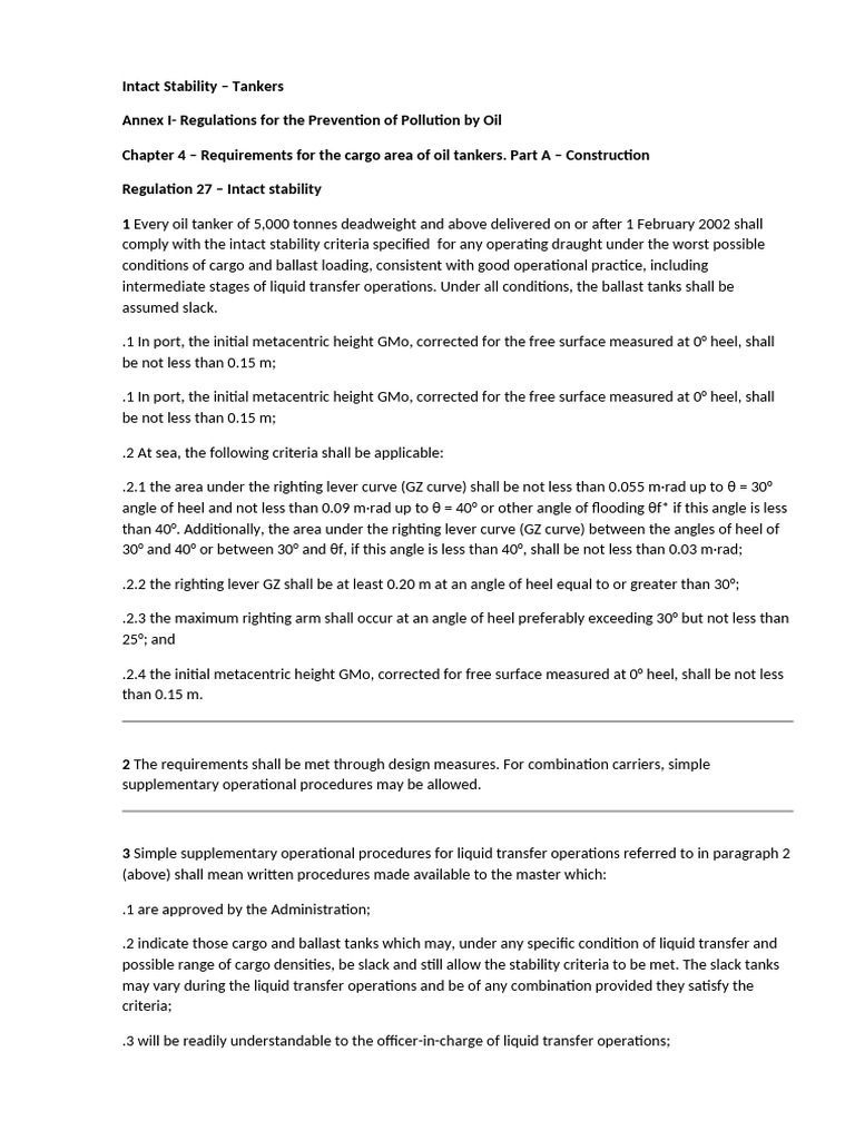 Intact Stability | PDF | Watercraft | Shipping