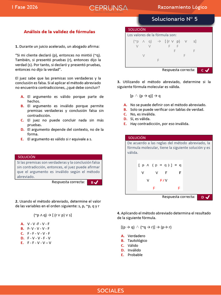 s5 - Raz Logico | PDF | Argumento | Lógica