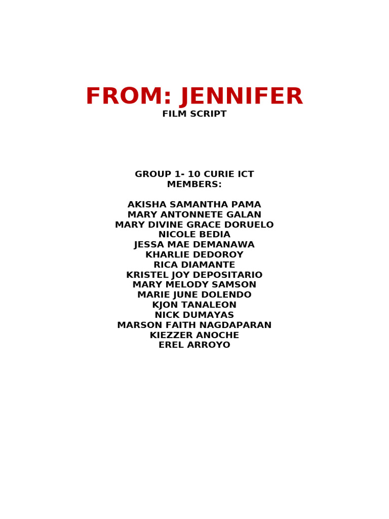From Jennifer | PDF