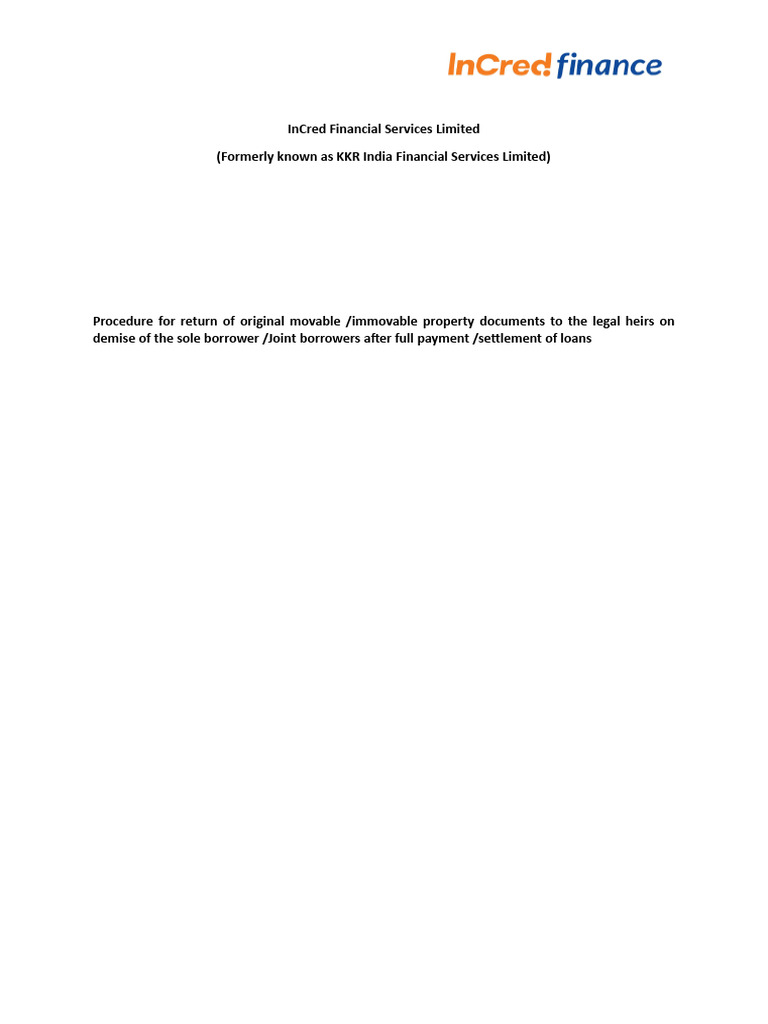 Procedure - Return of Property Documents | PDF | Loans | Notary Public