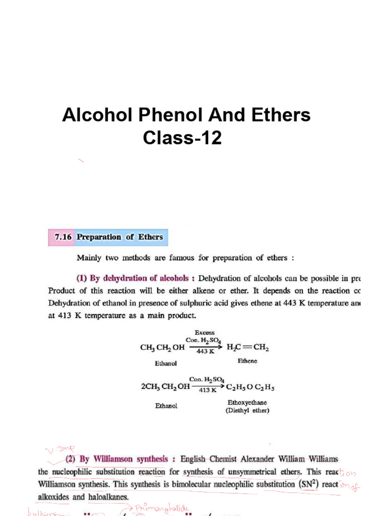 Alcohol Phenol Class 12 | PDF