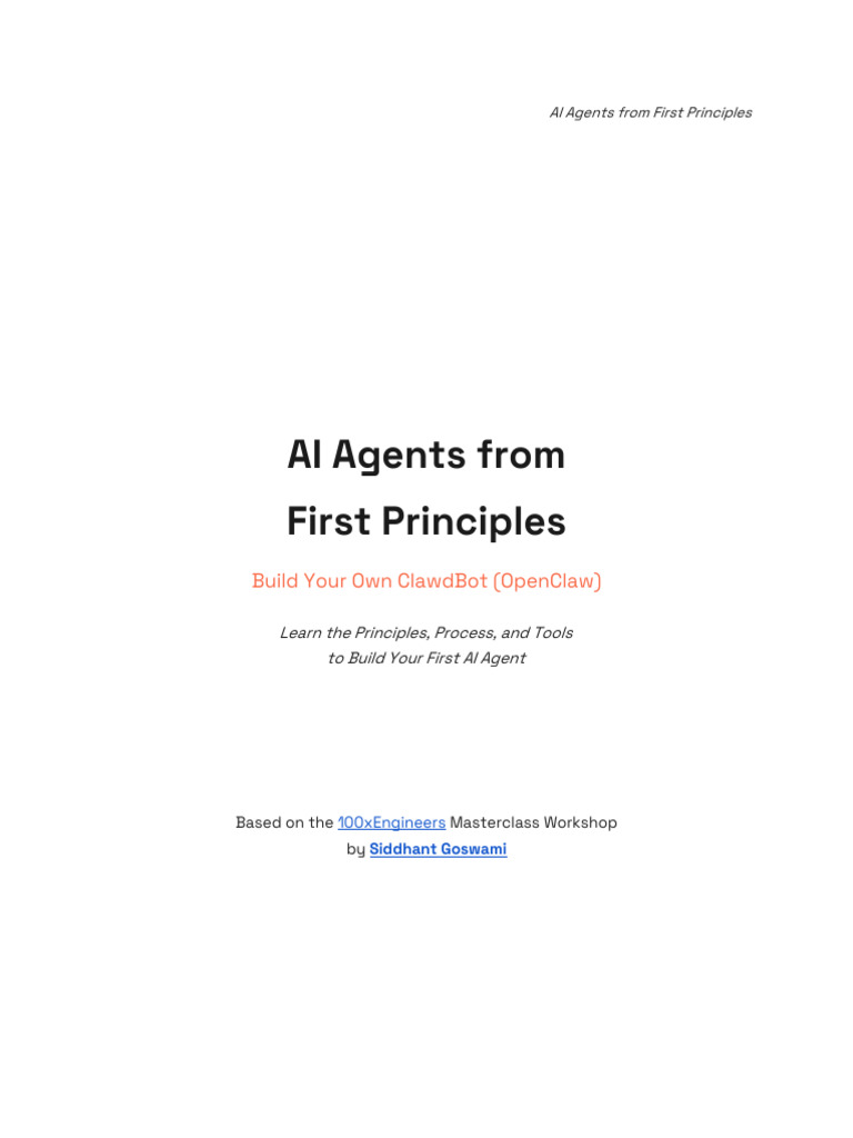 AI Agents First Principles Lesson Notes | PDF