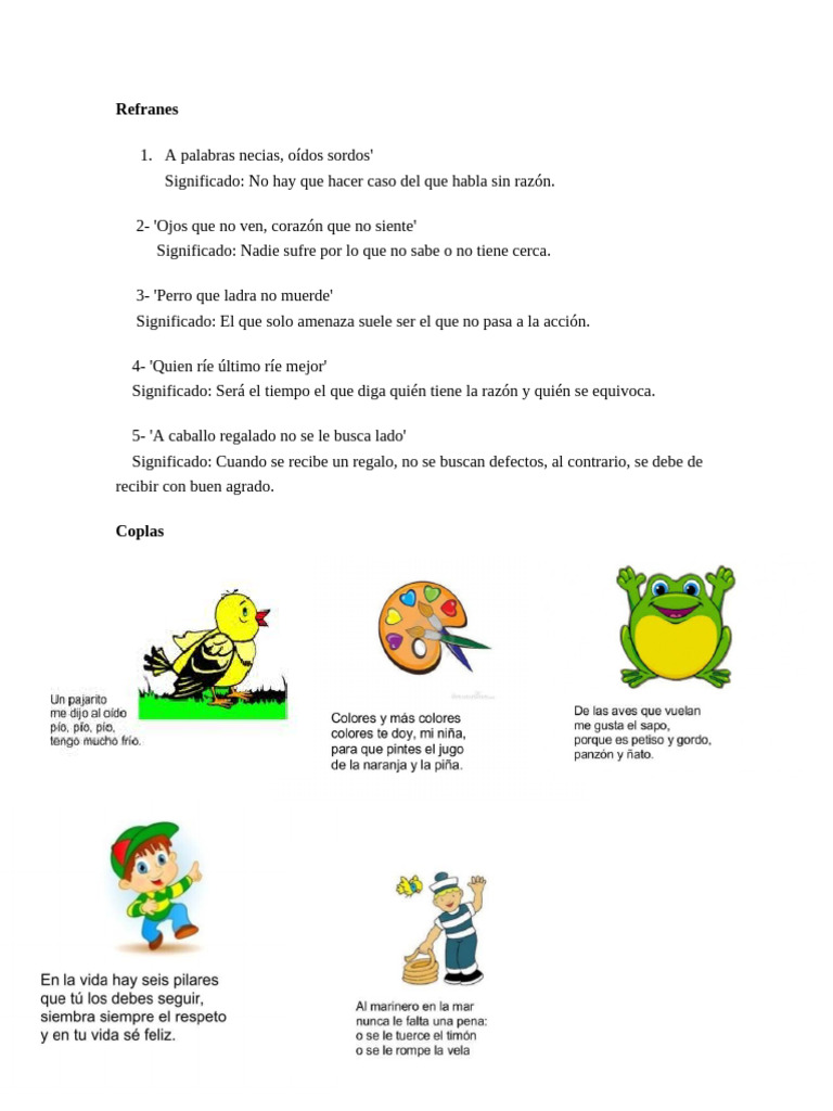Refranes Coplas | PDF