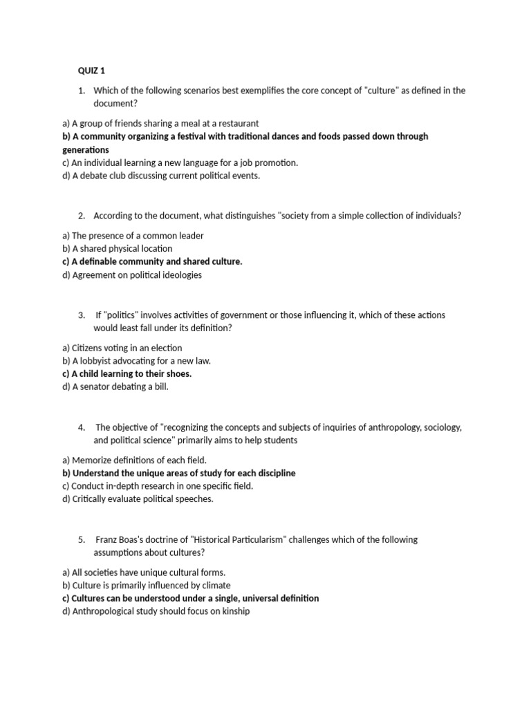 Ucsp Quiz Compilation Reviewer | PDF | Sociology | Anthropology