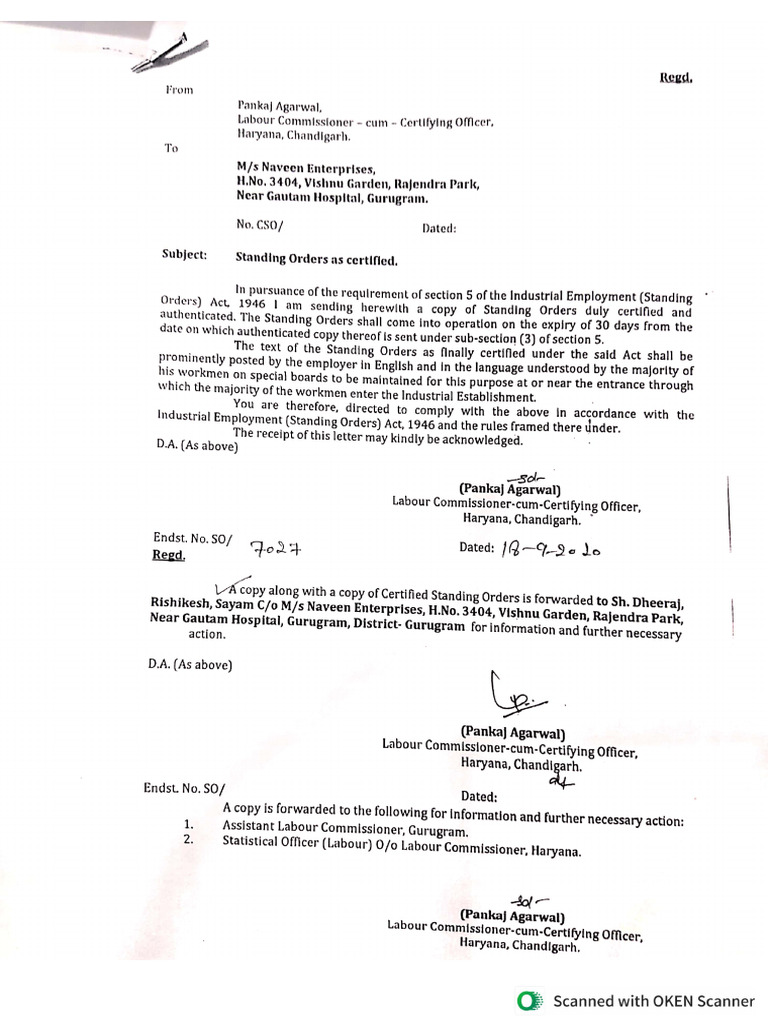 Standing Order 34220 | PDF