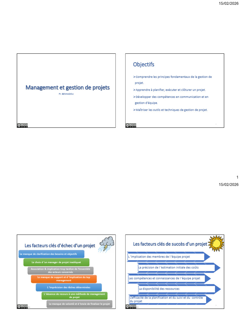 Gestion Des Projets Cours | PDF | Gestion de projet | Planification