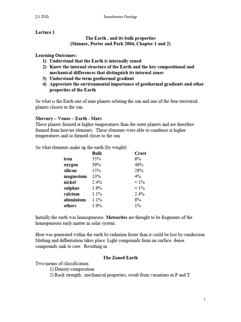 IG Notes | PDF | Structural Geology | Geology