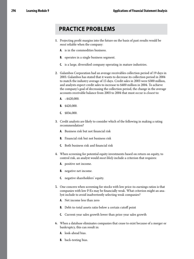 P-Applications of Financial Statement Analysis - 1 | PDF | Depreciation ...