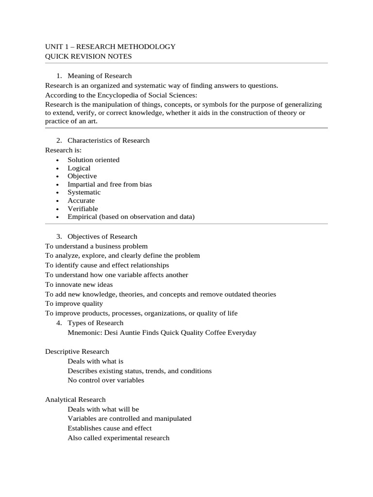 Research Unit 1 | PDF | Theory | Concept