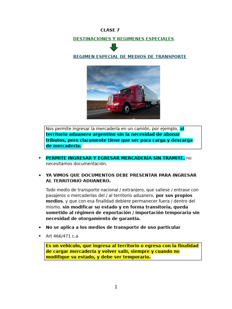 CLASE 7 REGIMENES | PDF | aduana | Impuestos