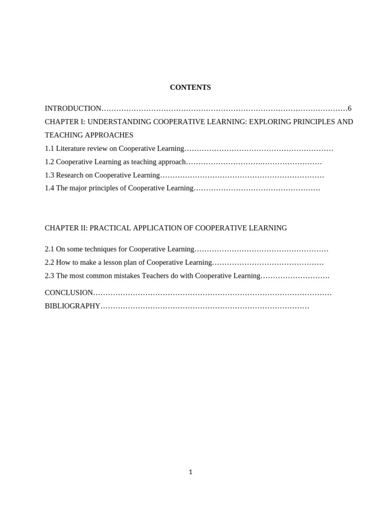 Sample - The Pecularities of Cooperative Language Learning in English ...