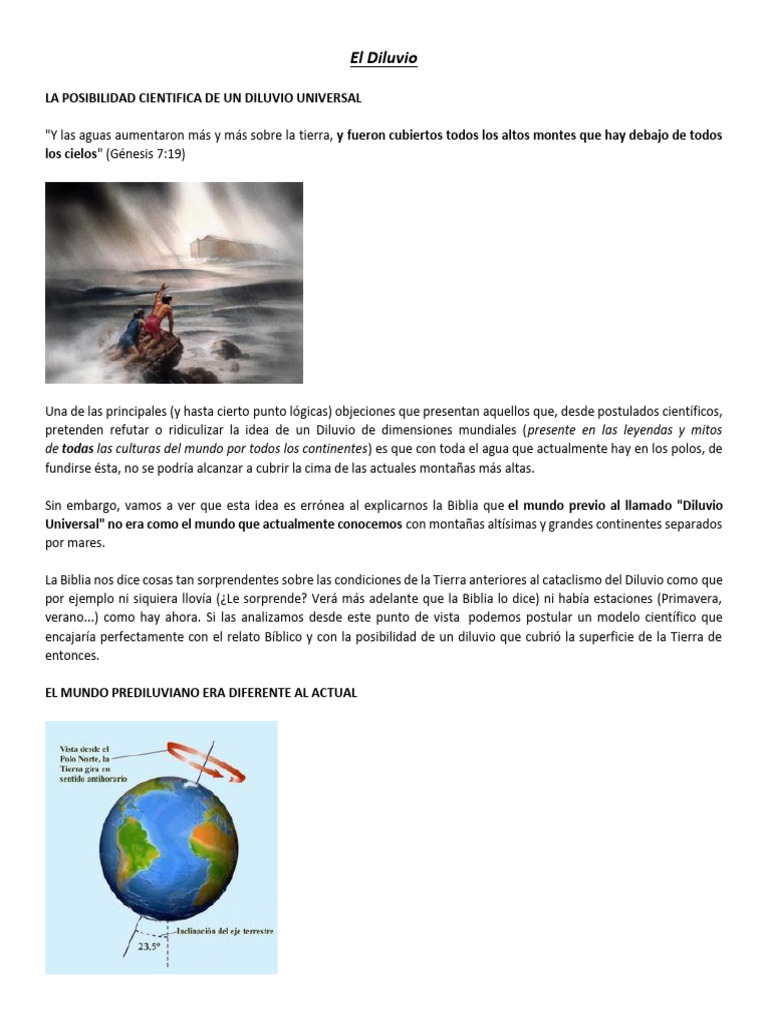 El Diluvio | PDF | Noé | Mito de la inundación