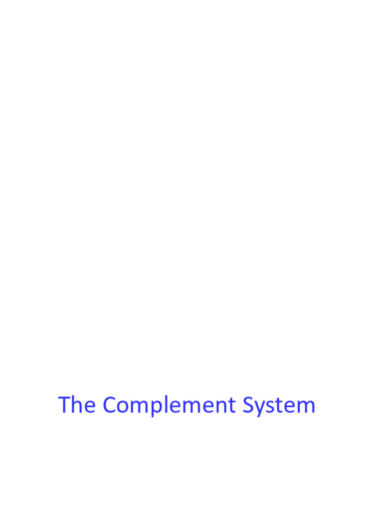 Lect 3 - Complement System - Part 1 | PDF | Complement System | Medical ...