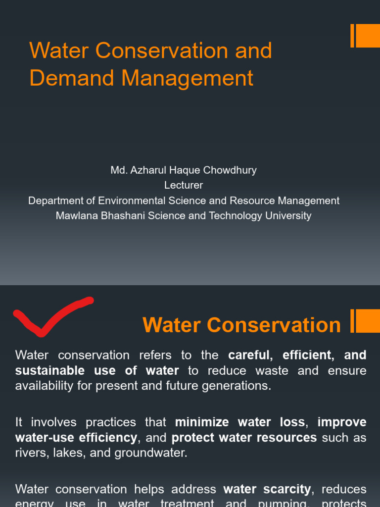 Water Conservation and Demand Management | PDF | Water Conservation | Water