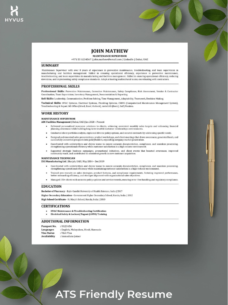 Ats Resume Sample | PDF