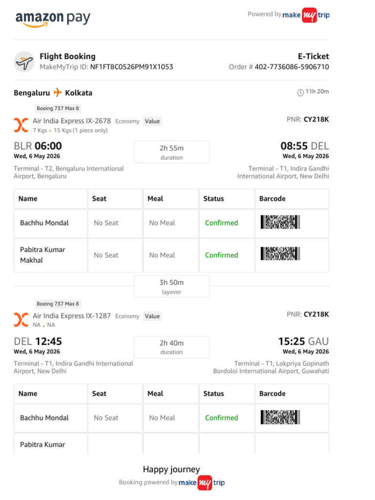 Flight Ticket | PDF | Aviation | Airlines