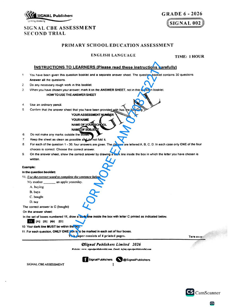 Signal 002 Grade 6 English 0703752217 | PDF