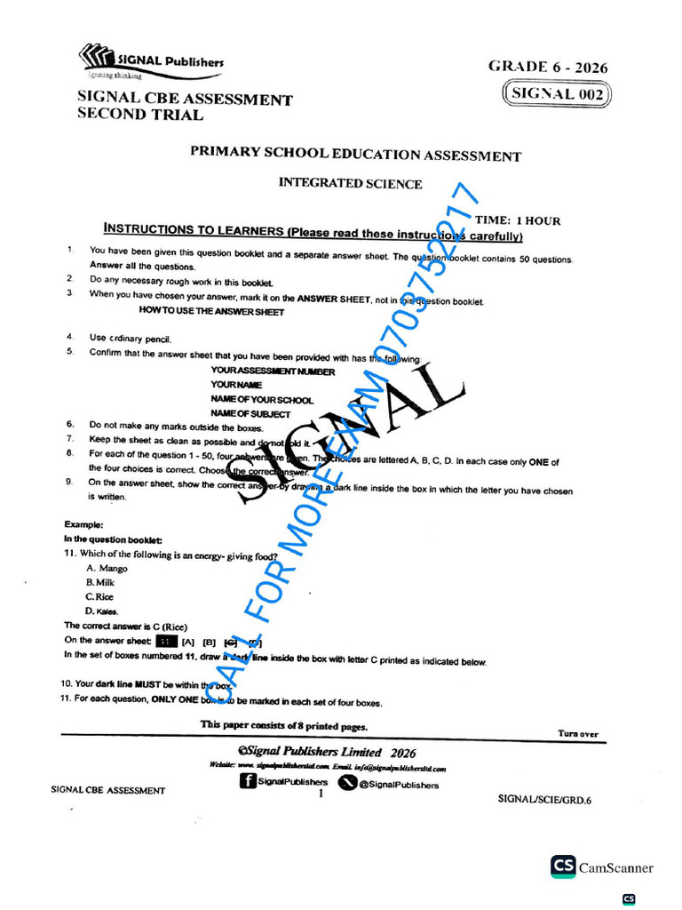 Signal 002 Grade 6 Inter-Sci 0703752217 | PDF