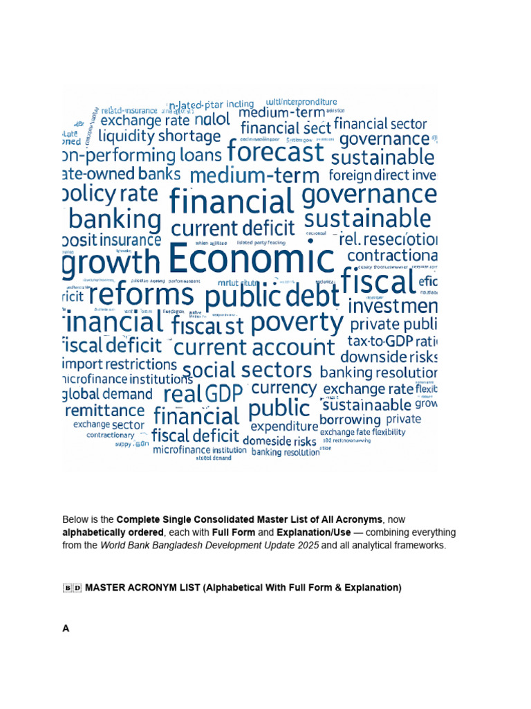 Part 4 - Terms, Figures and Issues in World Bank Report | PDF ...