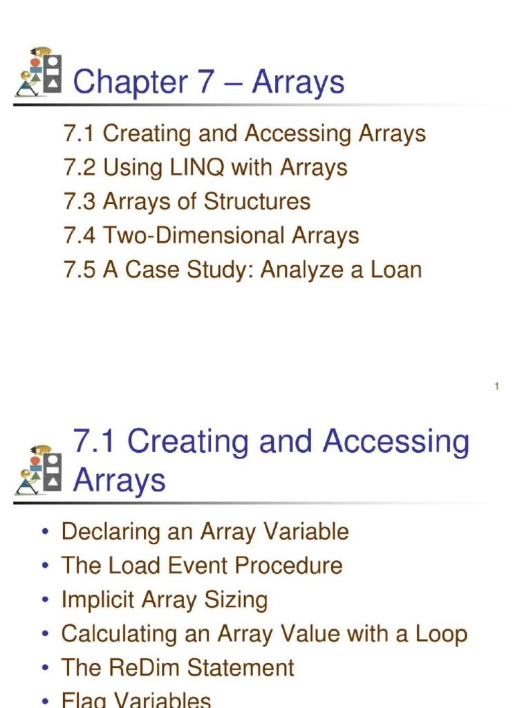 Chapter 7 Arrays | PDF