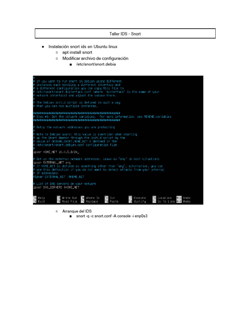 Laboratorio Ids - Snort en Ubuntu Linux | PDF