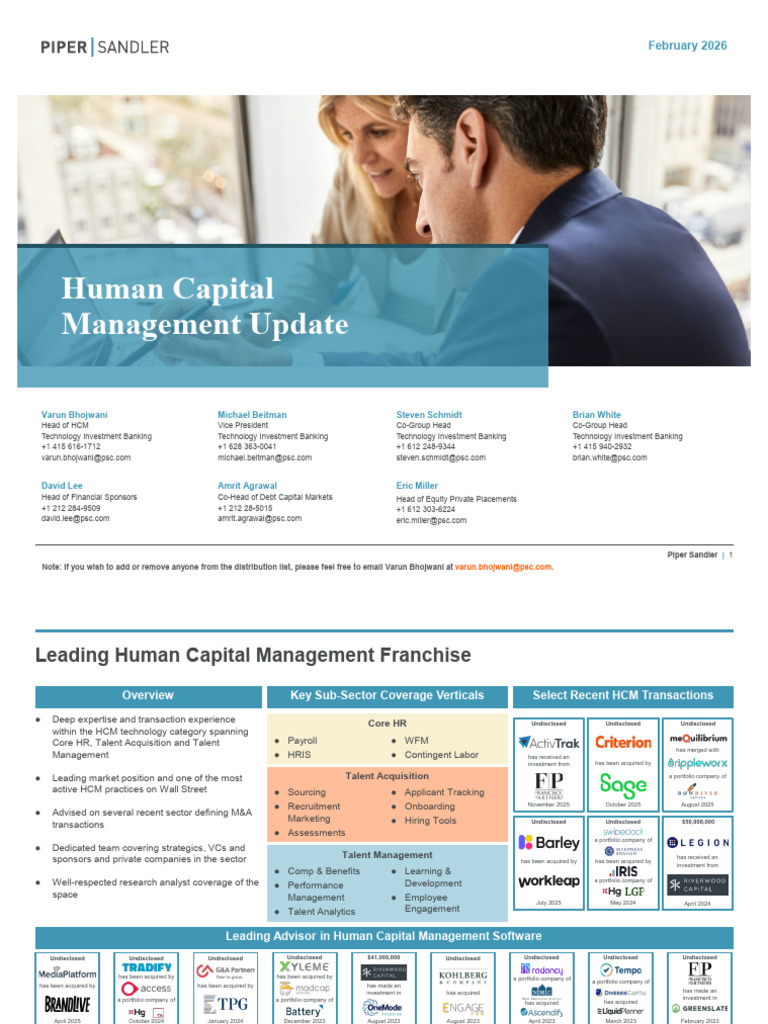 Human Capital Management Update February2026 | PDF | Artificial ...