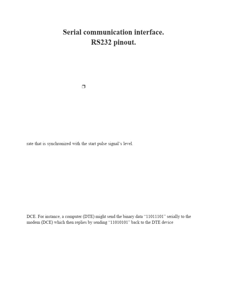 Seriel Communication Interface | PDF | Usb | Computer Networking