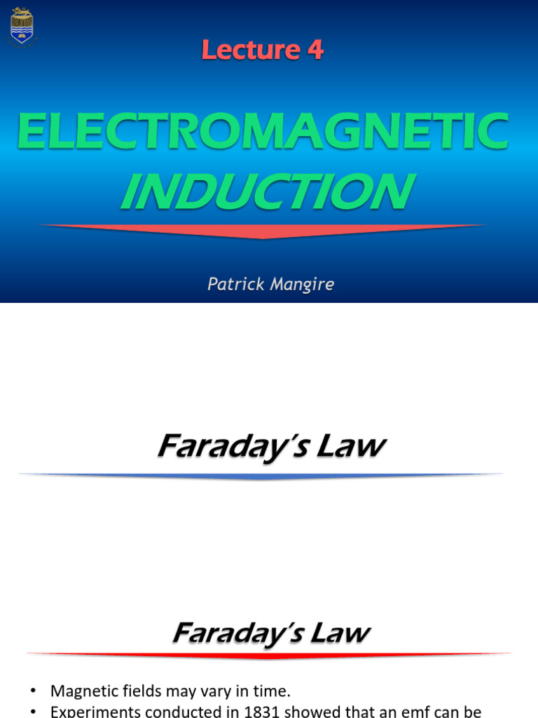 L4 Electromagnetic Induction | PDF | Inductance | Electromagnetic Induction