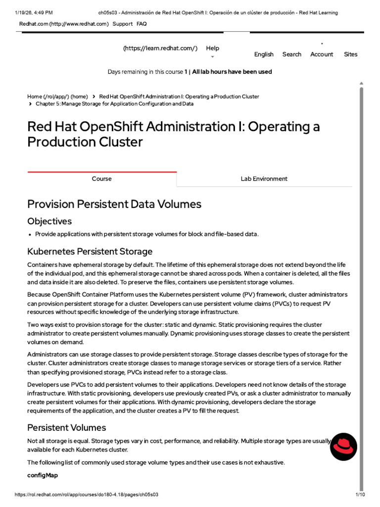 Ch05s03 - Provision Persistent Data Volumes | PDF | Data Management ...