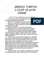 YAŞAMIMIZDAKİ TAMPON ÇÖZELTİLER, pH'IN ÖNEMİ