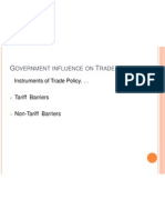 Government Influence On Trade